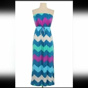 Strapless chevron dress LARGE